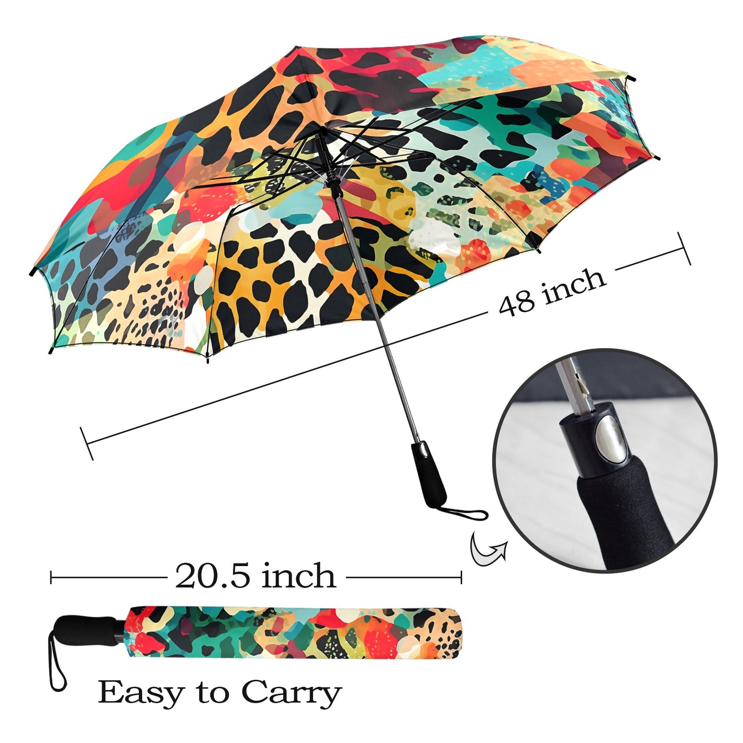 Rainbow Menagerie Umbrella - Brighten Any Rainy Day