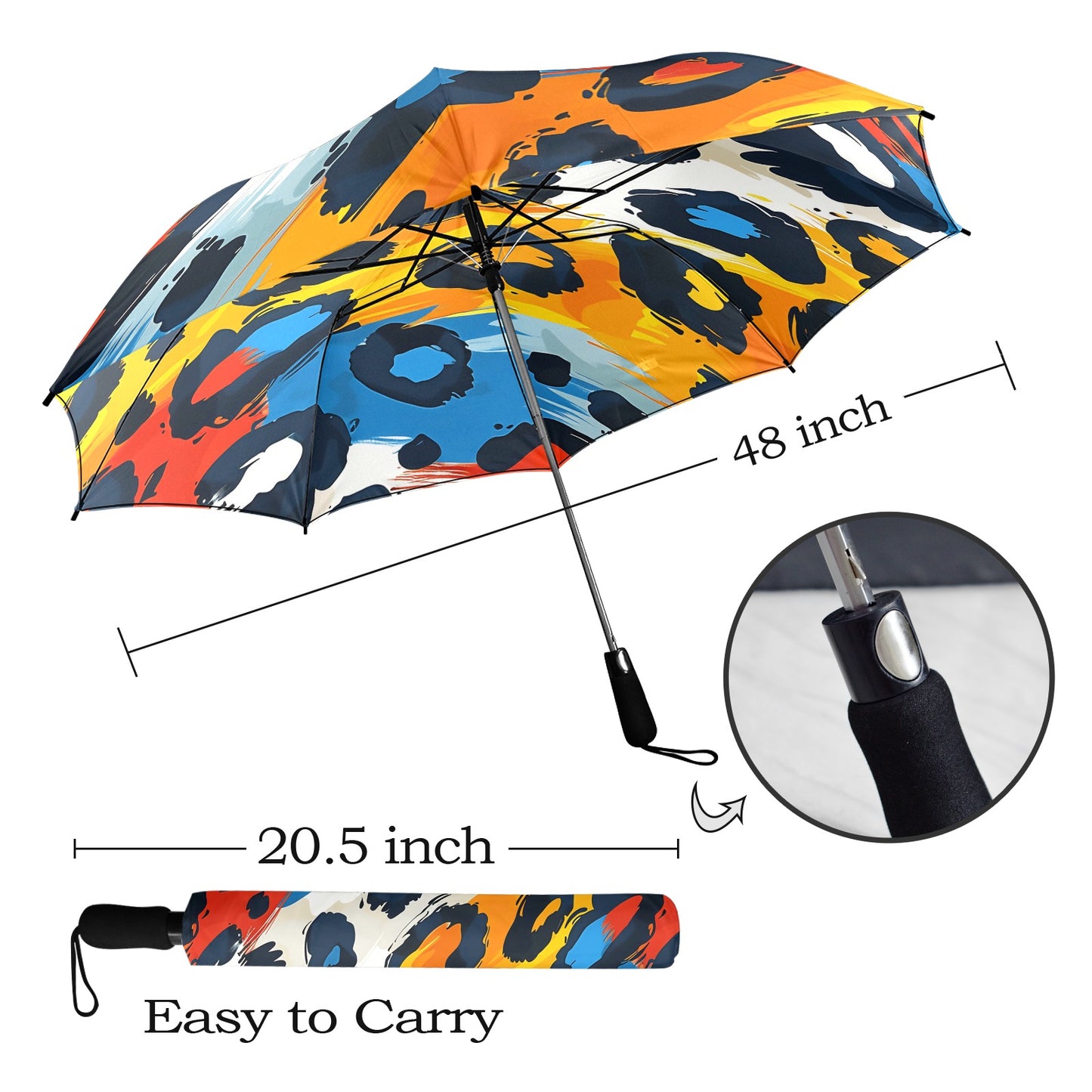 Urban Jungle Splash Umbrella - Compact & Stylish Rain Gear